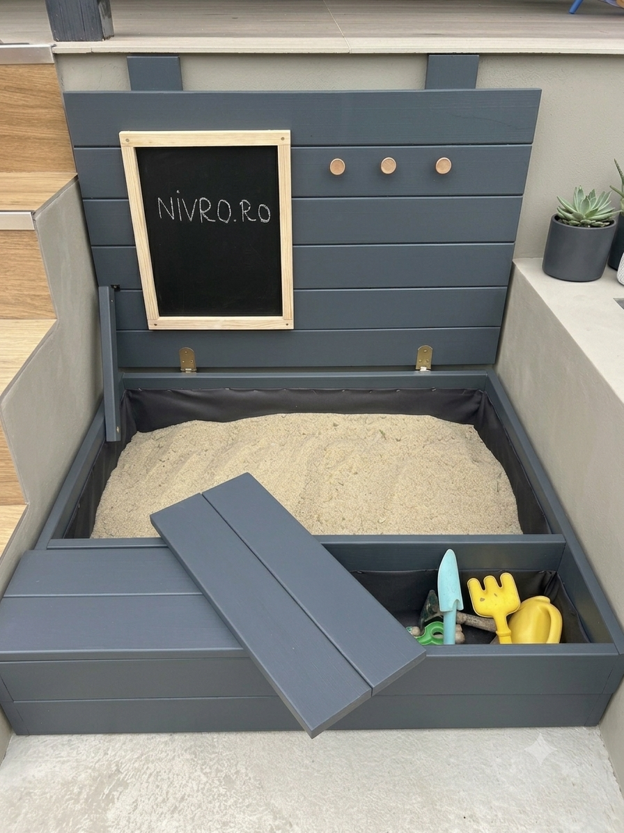 Cutia de nisip NIVRO (Sandbox) – naturală, durabilă, estetică